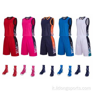 Basketball Uniform Set di maglia da basket economica personalizzata